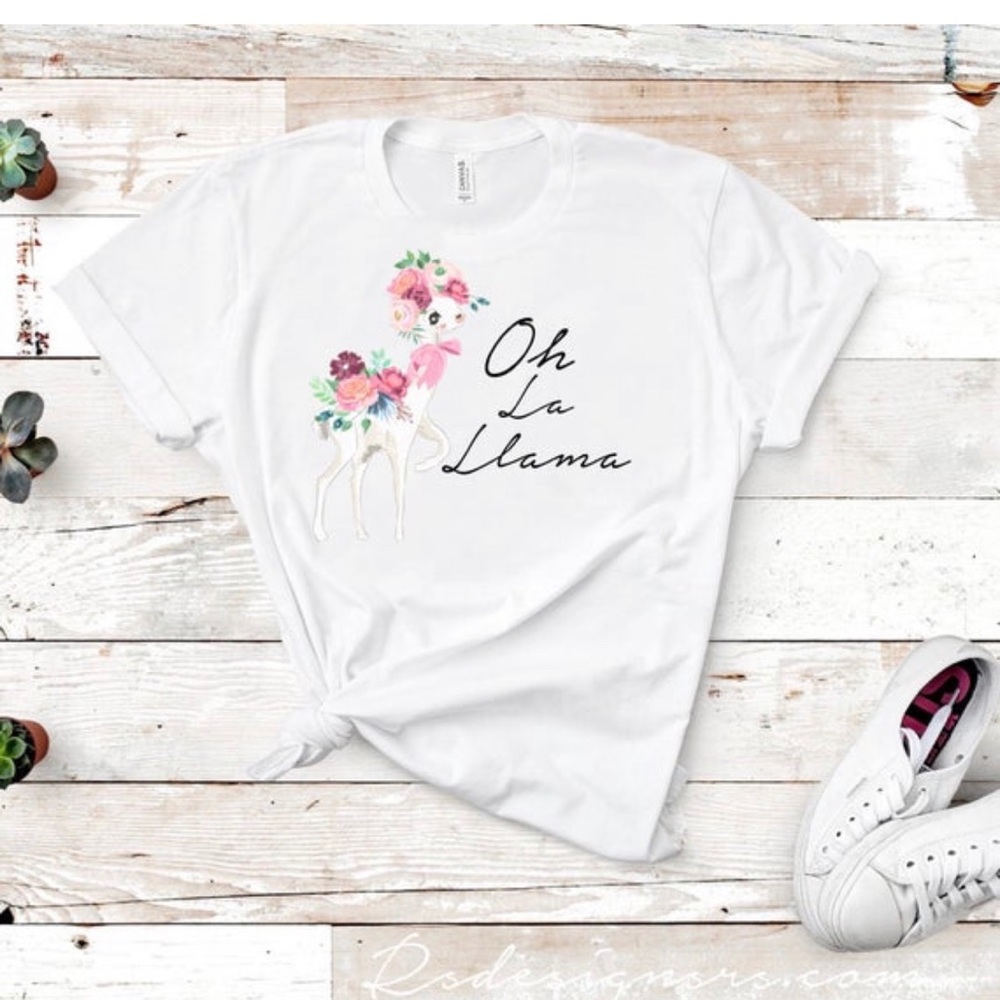 Llama Floral T-shirt